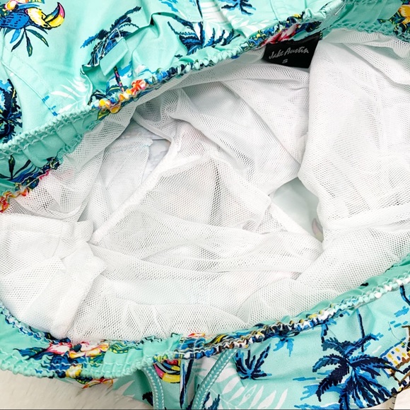 Jake Austin Tropical Print Swim Trunks - Picture 4 of 7